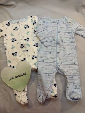 Disney - Mickey Mouse - Pair of Footed sleepers